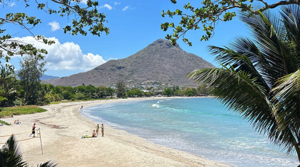 Baie de Tamarin sur la côte ouest de l’île Maurice