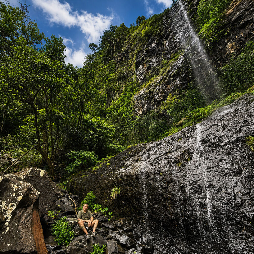 Cascade tropicale dans les Gorges de Rivière Noire à l’île Maurice